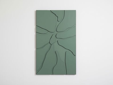 Mint - Yeşil Taş Parça Desenli MDF Ahşap Katmanlı Duvar Tablo | Lazer Kesim