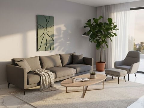 Mint - Yeşil Taş Parça Desenli MDF Ahşap Katmanlı Duvar Tablo | Lazer Kesim