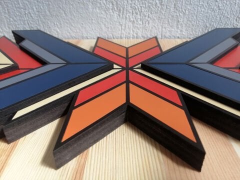 Vireka – Etnik Desenli MDF Ahşap Katmanlı Duvar Dekoru | El Boyama & Lazer Kesim