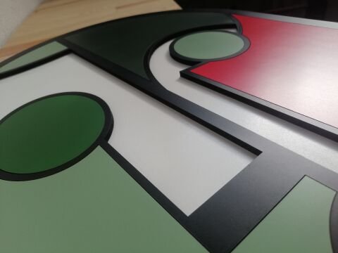 Gred – Zıt Renklerin Yüzü MDF Ahşap Katmanlı Duvar Tablosu | El Boyama & Lazer Kesim