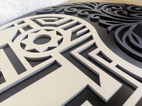 Dualis – Ying Yang Tarzı  MDF Ahşap Katmanlı Duvar Tablosu | El Boyama & Lazer Kesim