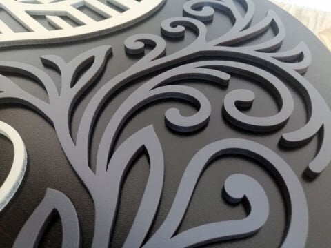 Dualis – Ying Yang Tarzı  MDF Ahşap Katmanlı Duvar Tablosu | El Boyama & Lazer Kesim