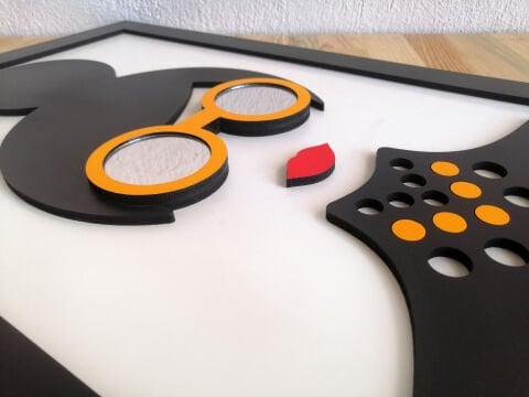 Lunetta – Retro Kadın Silüeti MDF Ahşap Katmanlı Duvar Tablosu | El Boyama & Lazer Kesim