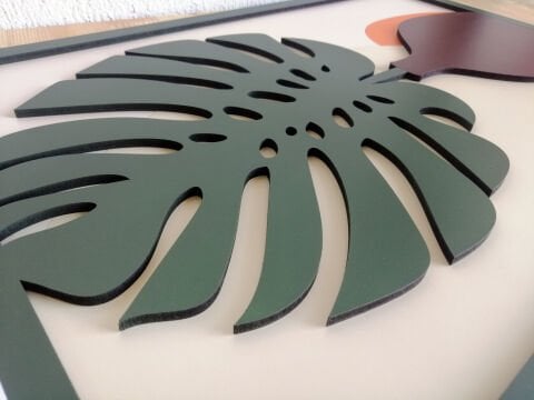 Vera Botanica – Tropikal Temalı Katmanlı MDF Ahşap Tablo Seti  | El Boyama & Lazer Kesim