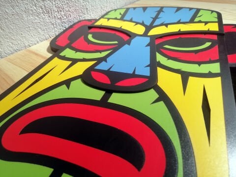 Geronimo – Kabile Lideri Maskesi MDF Ahşap Katmanlı Duvar Tablosu | Lazer Kesim