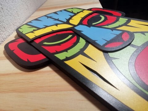 Geronimo – Kabile Lideri Maskesi MDF Ahşap Katmanlı Duvar Tablosu | Lazer Kesim