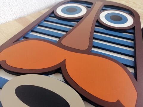 Capitano – Denizci Yüzü Figürlü MDF Ahşap Katmanlı Duvar Tablosu | El Boyama & Lazer Kesim